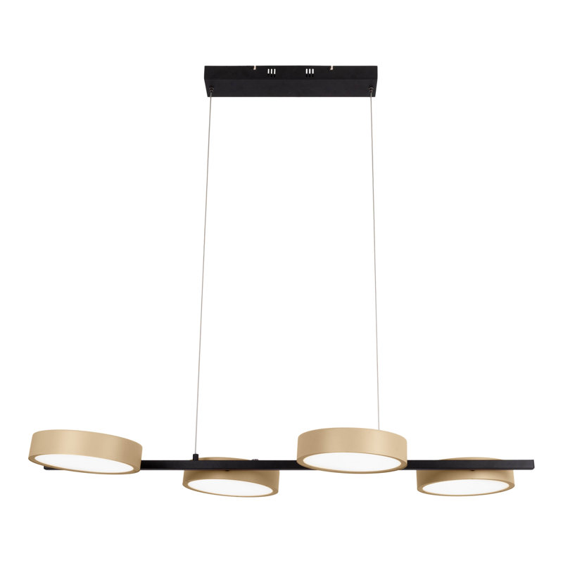 Panaite 4 - Light Matte Black LED Kitchen Island Pendant