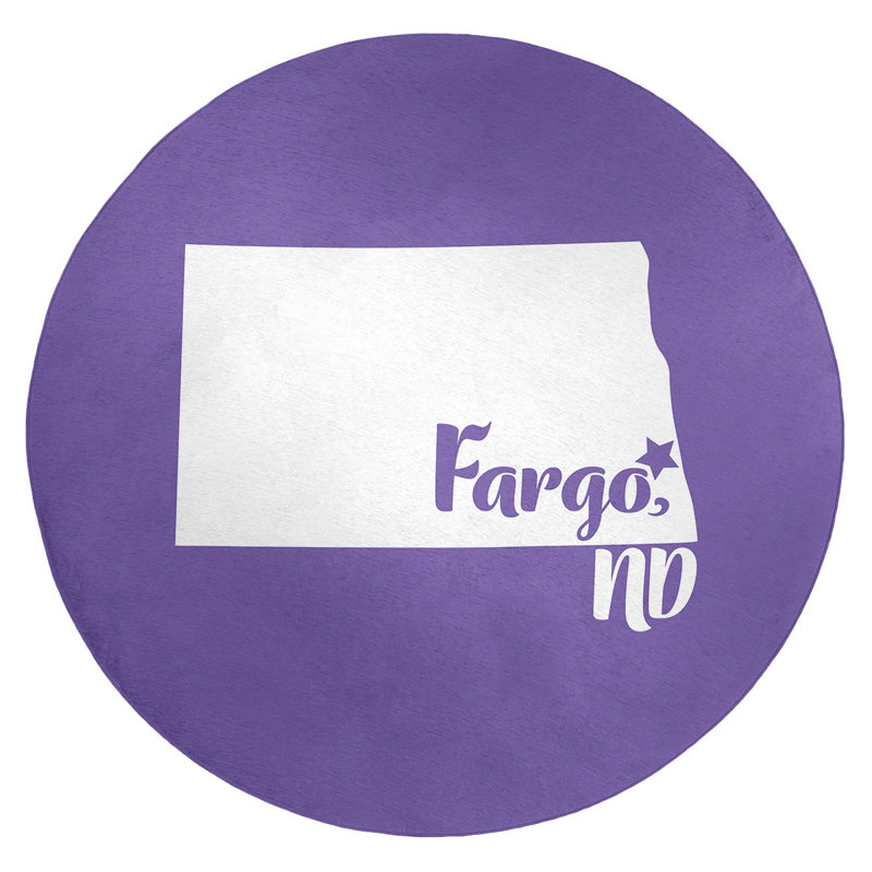 Tapis de poly-chenille fargo north dakota, Rond 5 pi
