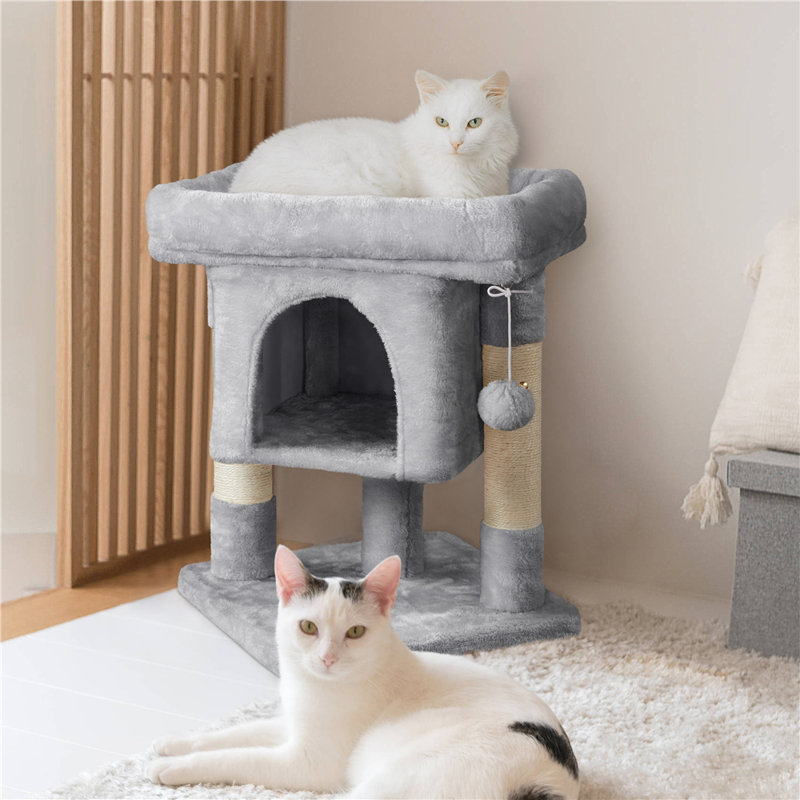 color 59cm Cat Tree, Light Grey
