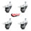 3.5 Inch Thermoplastic Rubber Swivel 3/8 Inch Stem Caster Set Total Lock Brake