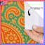 Rideaux de douche orange à motif cachemire extra long-642721139