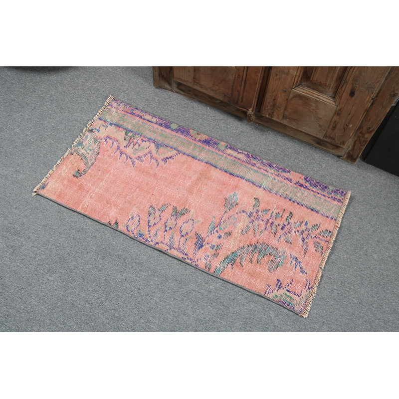 Small Vintage Anatolian Rug in Pastel for Bohemian Decor with Ornamental Woven Design