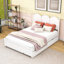 Grand lit Giavana avec tête de lit, rangement intégré et lit gigogne simple TG-96031182