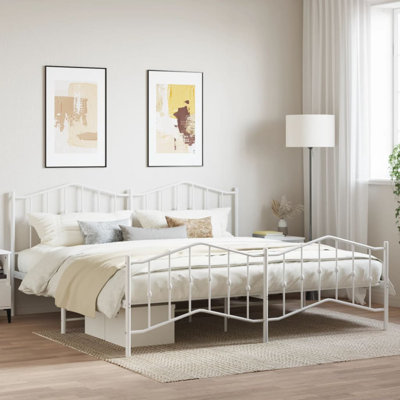 vidaXL Bed Frame Powder-coated steel Bed Frame