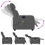 Fauteuil de massage inclinable gris foncé
