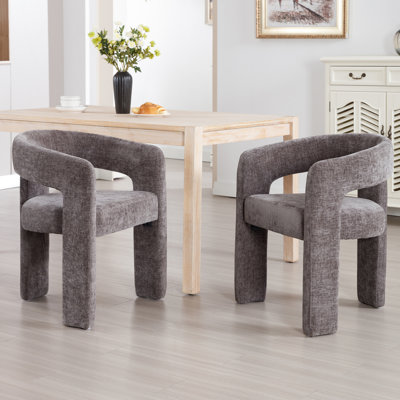 Modern Upholstered Barrel Dining Chairs