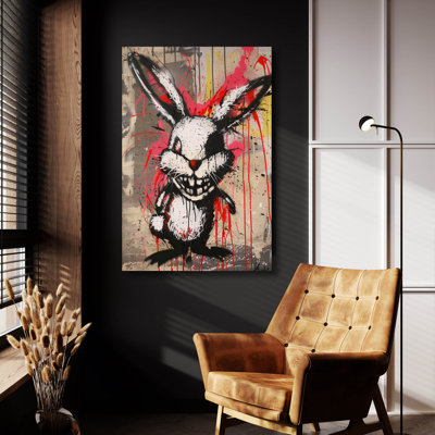 «Scary Bunny» par Andreas Magnusson, art mural en verre acrylique