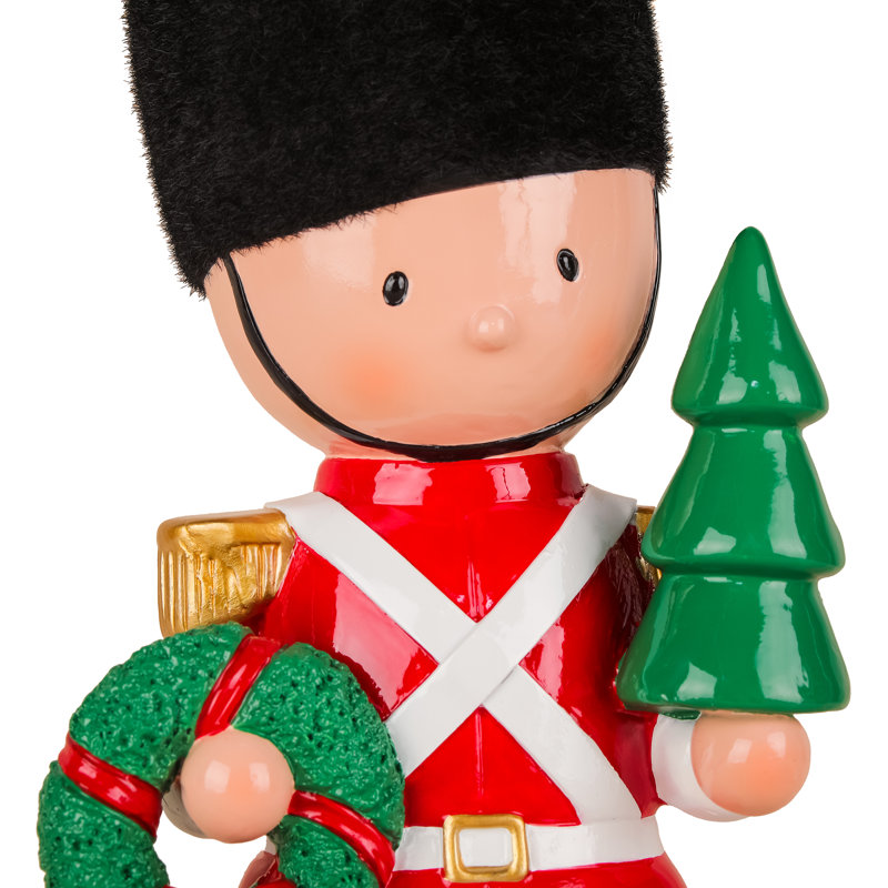 Soldat de Noël 11 po avec couronne et arbre The Holiday Aisle®