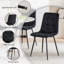 50cm H Velvet Upholstered Metal Side Chair-686924708-689253978