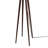 Quattro Mid-Century Modern Floor Lamp with White Linen Shade – Quad-Leg Wood Base, Weathered Brass Accents, Warm Ambient Lighting, Smart-Switch Ready, LED Compatible, Elegant Designer Accent Lamp-121541612