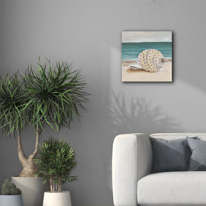 «She Sells Seashells 2» par Alicia Ludwig, art mural sur toile, H 18 po x l 18 po x P 0,75 po