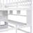 Full Size Loft Bed With Built-In Desk, Bookshelves And Storage Staircase