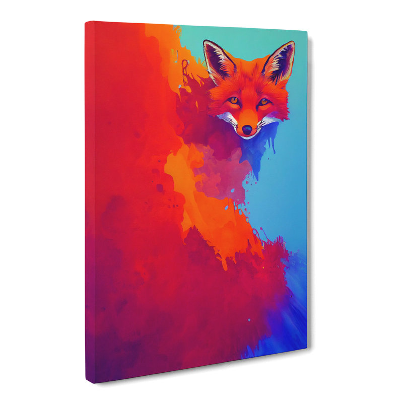 Fox Splash - Wrapped Canvas, 76cm H x 50cm W x 3cm D