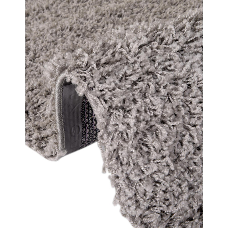 Santosha Shag Rug, Rectangle 4'1" x 6'1", Cloud Gray
