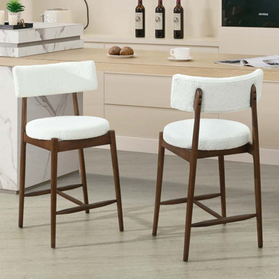 Tabourets de comptoir rembourrés en tissu Travares