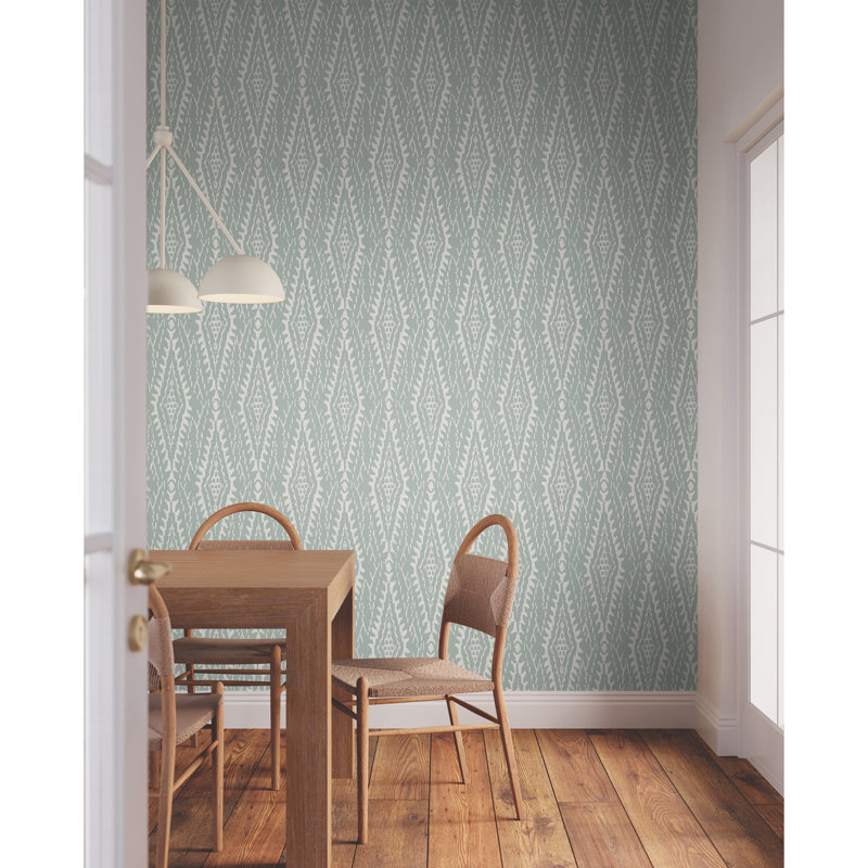 Rousseau Geometric Wallpaper Roll, Green