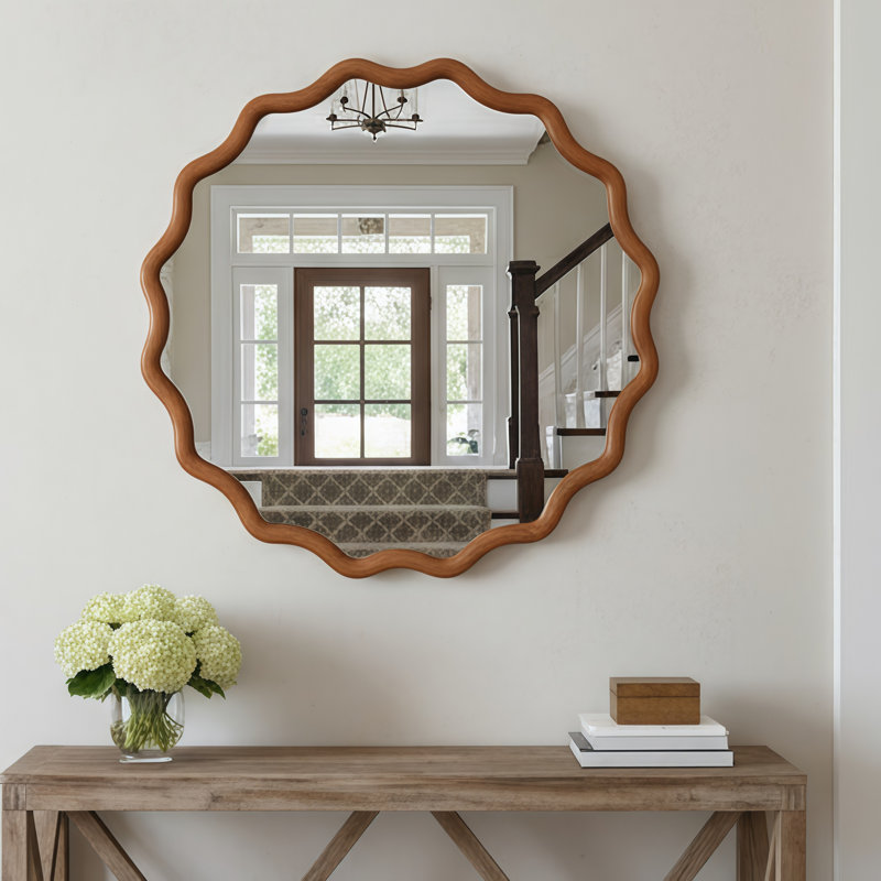 Miroir Wavy, H 30 po x l 30 po, Brown