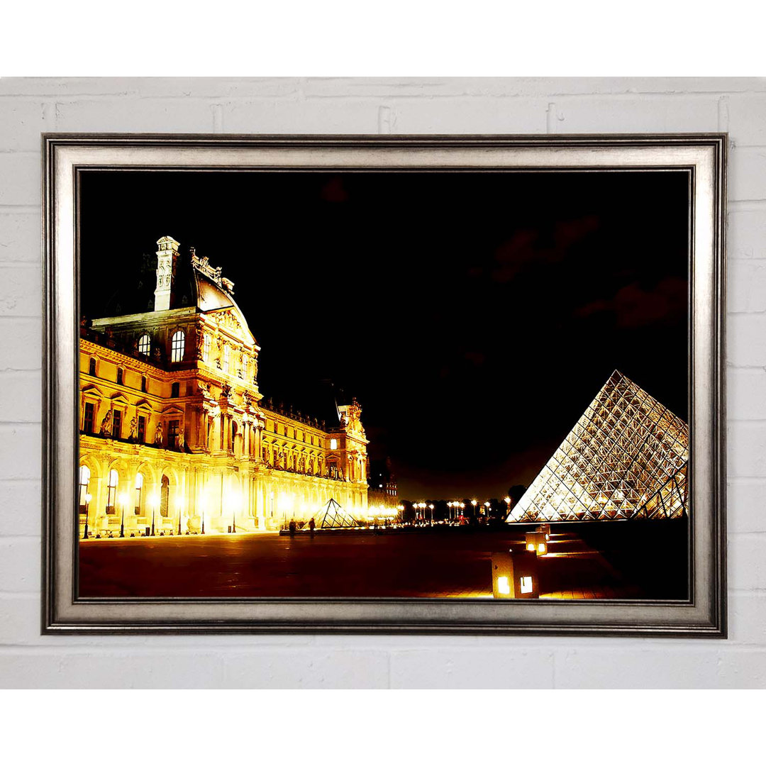 Paris Louvre Lights - Einzelner Bilderrahmen Kunstdrucke