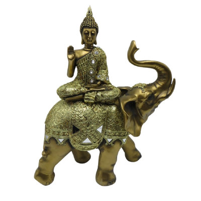 Figurine Imari grand bouddha sur éléphant