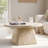 Watterson Modern 31.88"W Marble Concrete Top Round Coffee Table-119400650