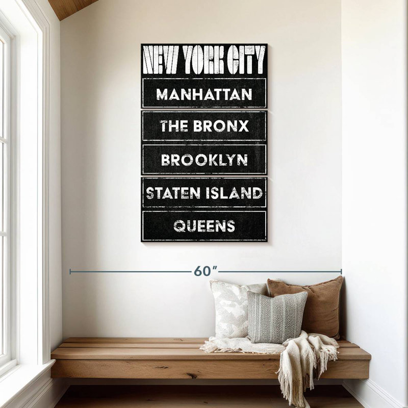 Boroughs Of New York, H 45 po x l 28 po