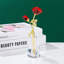 Figurine fleur en cristal avec vase à facettes, sculpture florale à deux fleurs pour table, tablette et bureau-133285534