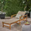 Chaise longue en bois et osier Hampton-1469894709