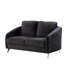 Causeuse moderne chic en velours noir Livia