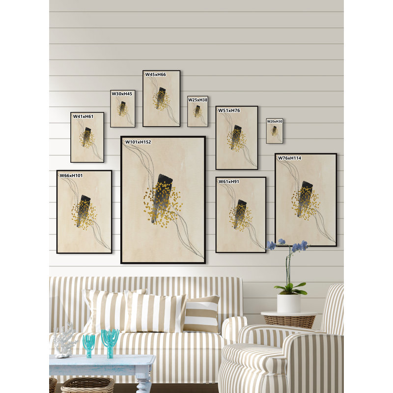 Golden Particles - Print on Canvas