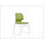 Ensemble de 4 chaises de bureau modernes empilées en polypropylène vert et gris avec capacité de charge de 180 kg-302119281
