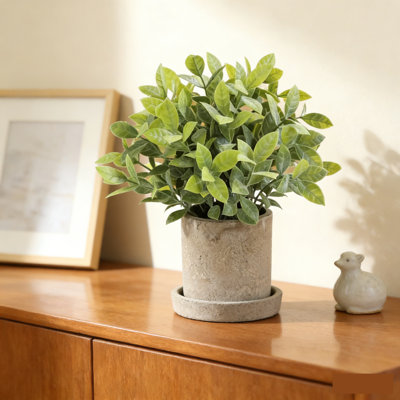 Bouquet de fleurs artificielles en plastique avec vase pour la maison