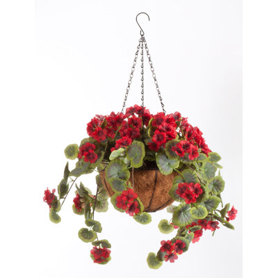 OakRidge Fully Assembled Geranium Hanging Basket