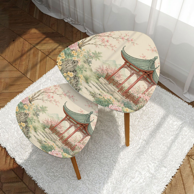 Ensemble de 2 tables basses gigognes Triangle
