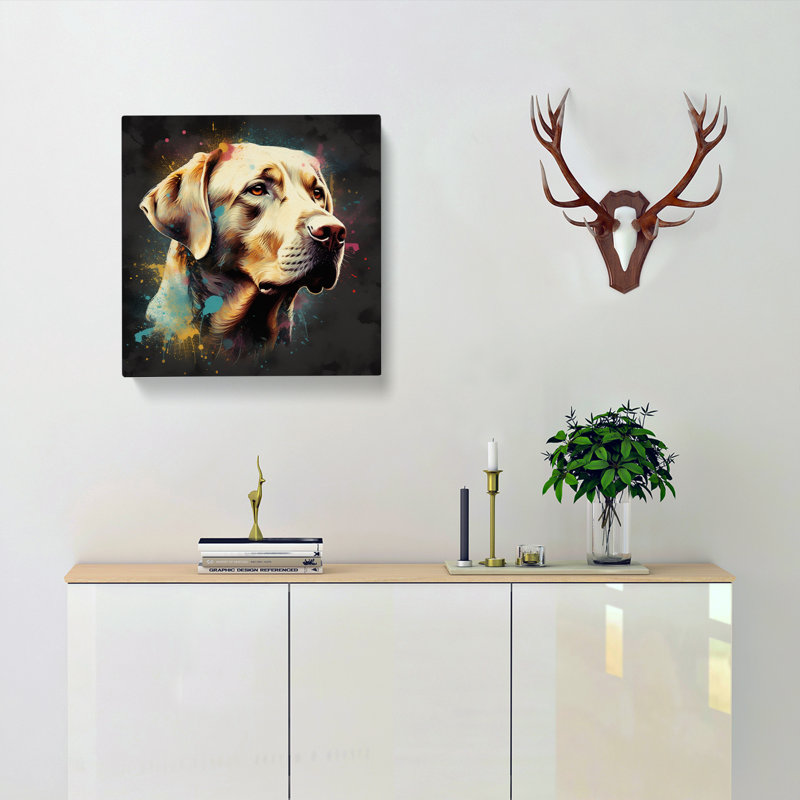 Labrador Retriever Conceptual Art No.2 - Wrapped Canvas, 35cm H x 35cm W x 3cm D