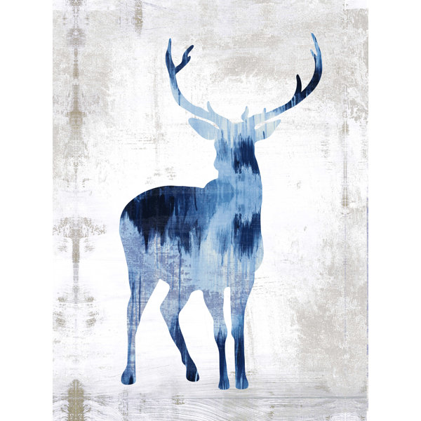 Loon Peak® Abstract Deer Silhouette On Canvas Print | Wayfair