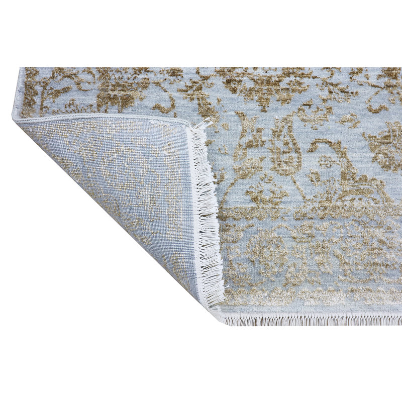 Oriental Area Rug in Gold, Runner 2'6" x 12'