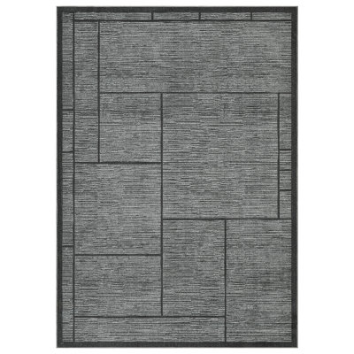 Washable Geometric Area Rug - Modern Patchwork, Non-Slip Low Pile, Soft Minimalist, Non-Shedding Collapsible Carpet