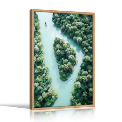 Ensemble de 1 tableau sur toile « Rivière tropicale »