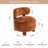 063-Fur Fabric Armless Accent Chair With Curved Backrest And Solid Wooden Legs Upholstered Chair Slipper Side Chair  For Primary Living Space Bedroom Vanity Room Or Reading Room ,Khaki-1047575071