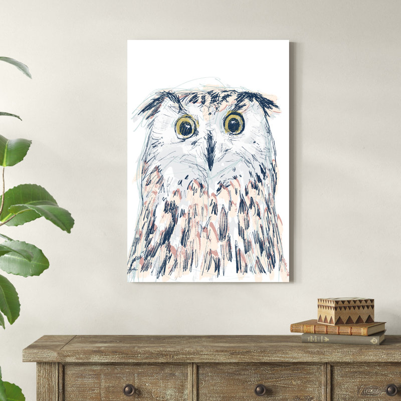 Funky Owl Portrait II, H 36 po x l 24 po x P 1 po