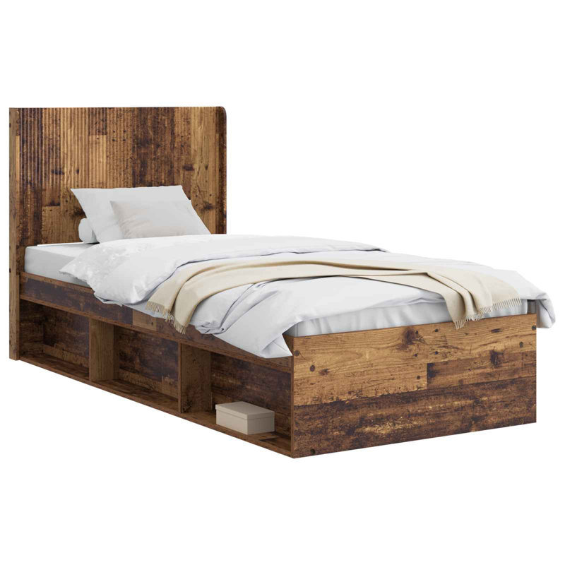 Bed Frame, Small Single (2'6), Old Wood