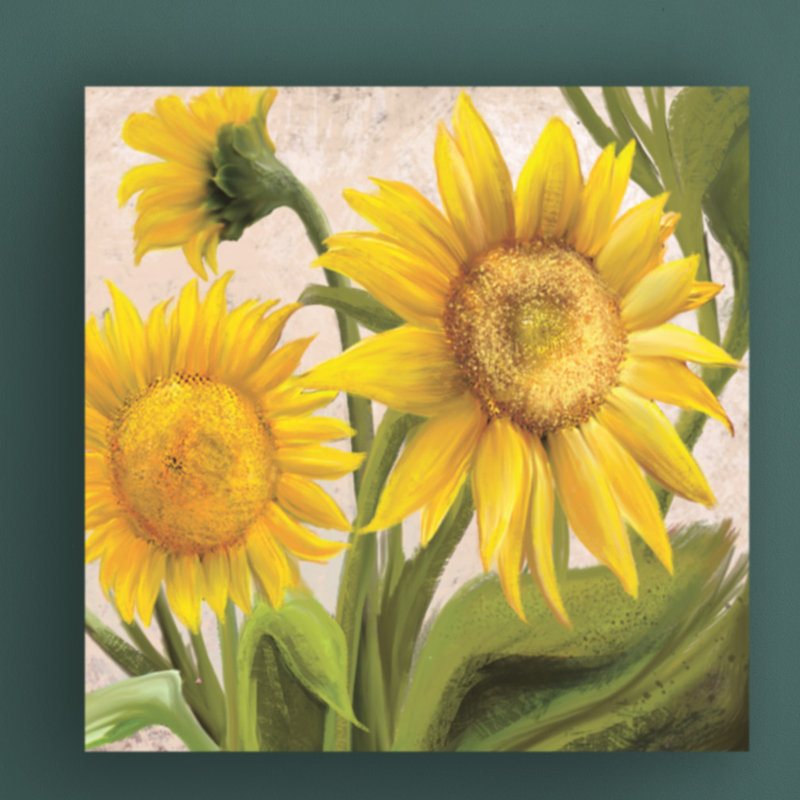 «Sunflower Surprise 2» par Anthony Christou, impression sur toile tendue, H 24 po x l 24 po x P 2 po