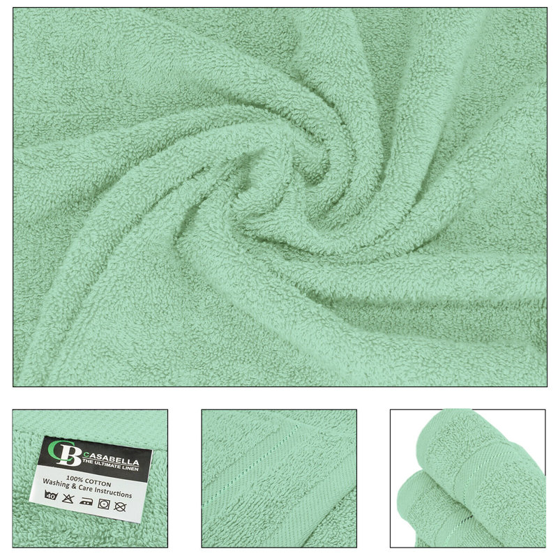 Casabella Luxury Face Towel, Seafoam
