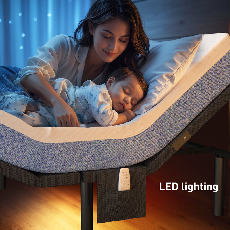 Iduna Adjustable Bed Massaging Zero Gravity Wireless Remote Adjustable Base with Massage Electric BedFrame