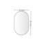 Miroir mural ovale noir 36 * 22 pouces, style minimaliste moderne, rouille, image réelle 1: 1