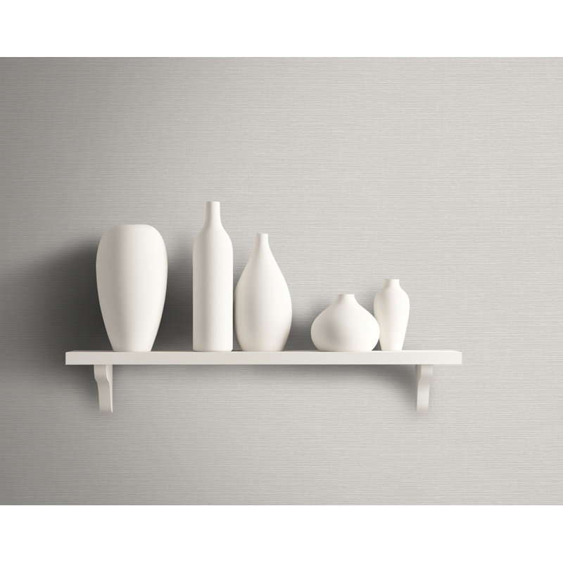 Rouleau de papier peint lisse L 27 pi x l 27 po, Gris moyen