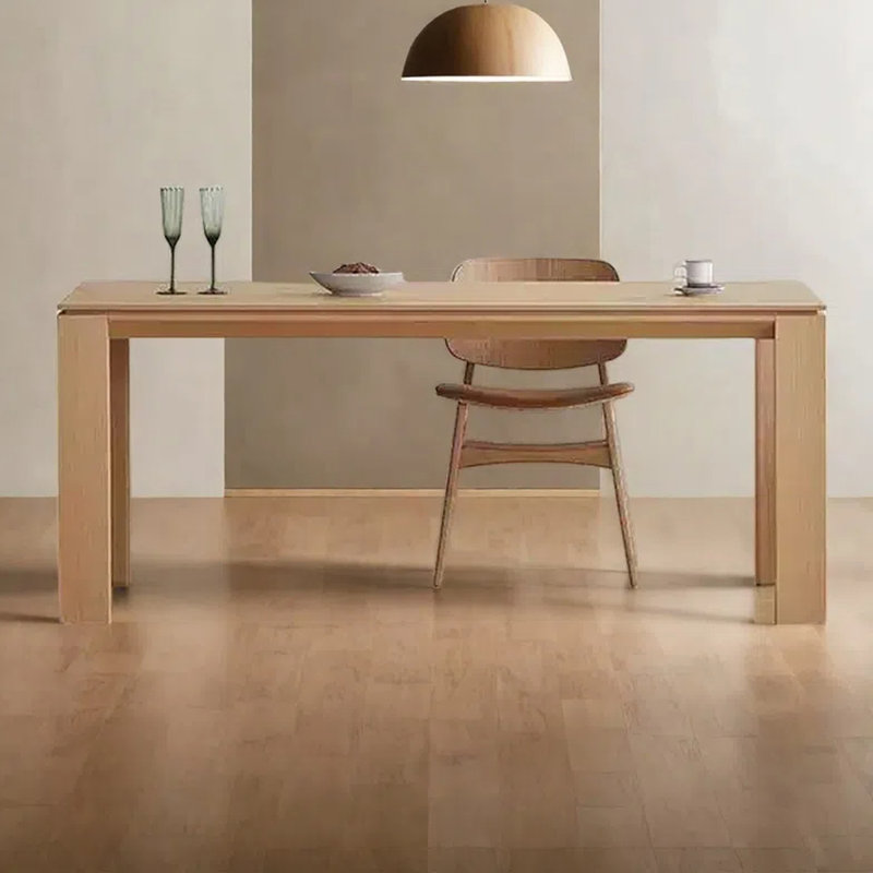 Minimalist rectangular dining table, 29.53”H x 82.68”L x 33.46”W