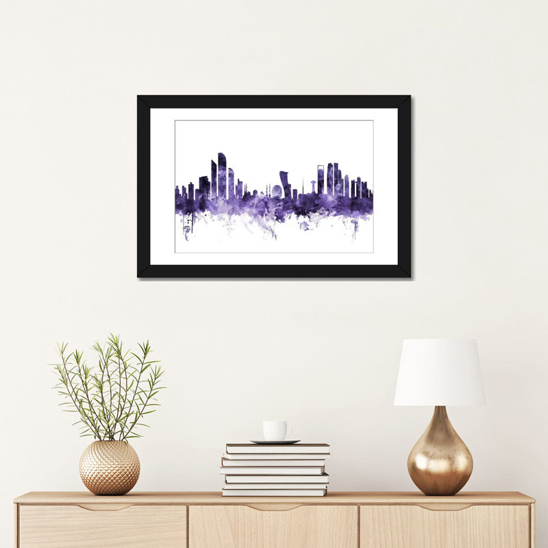 « abu dhabi horizon » par michael tompsett, reproduction d’impression sur toile tendue, H 16 po x l 24 po x P 1 po, Blanc