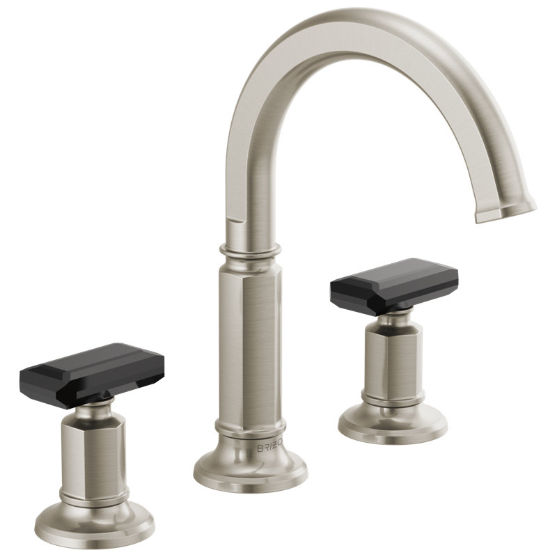 Invari™ Widespread Lavatory Faucet with Arc Spout, Luxe Nickel, 1.2 GPM, Knob Handle