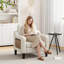 Fauteuil large en similicuir rembourré-230165344